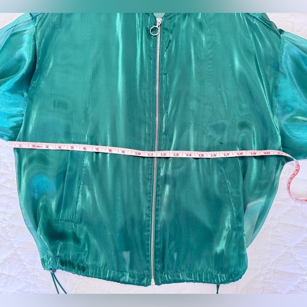 ZARA Green Sheer Zipper Jacket in XS - Picture 10 of 10